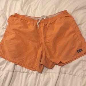 Orange Patagonia shorts